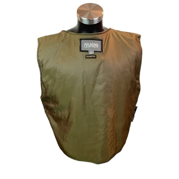 Wilsons Leather Jacket Mens Large Bomber Thinsulate Ultra Insulation Liner Vest - Picture 12 of 15